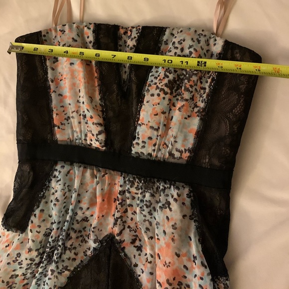 BCBGMaxAzria ELLE Multi Color Strapless Maxi Dress - Picture 4 of 5